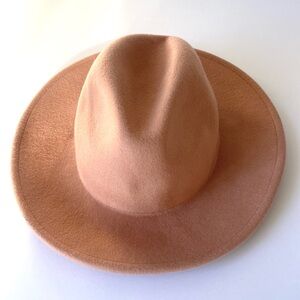 Free People Nude Pink Wool Fedora Bodo Cowgirl Romantic Western Festival Rodeo